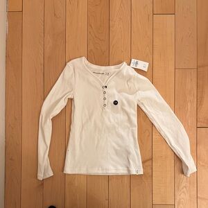 Abercrombie Kids Cream Button Henley